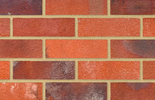 Close up of red multi brick