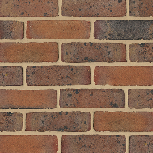 Close up of a wall of First Quality Multi bricks