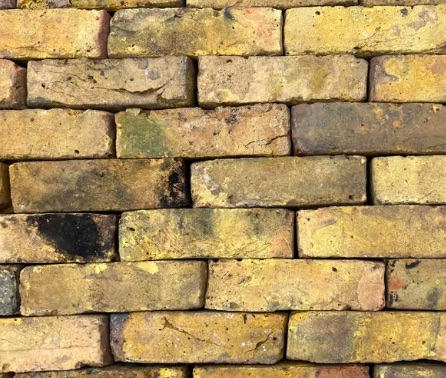 Close of genuine reclaimed yellow london