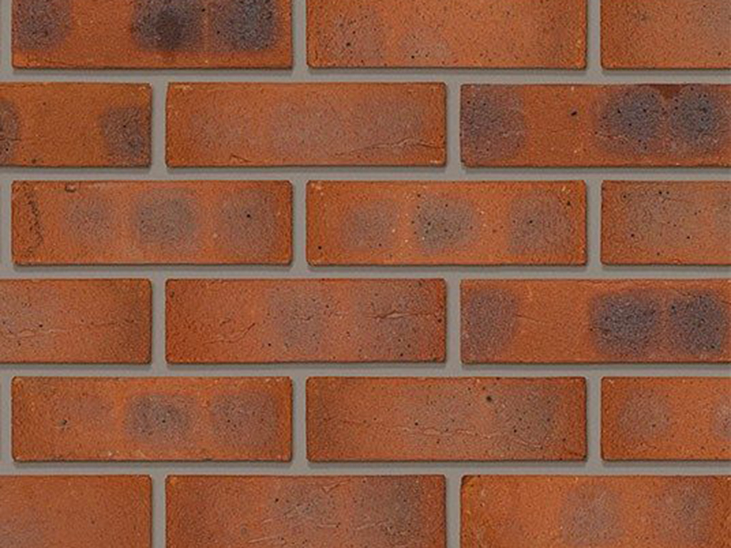Close up of a wall of Dunsfold Multi bricks