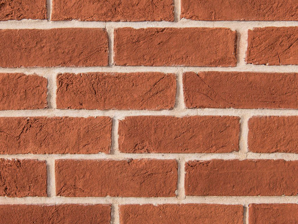 Close up of a wall of Tunstall Red Handmade bricks