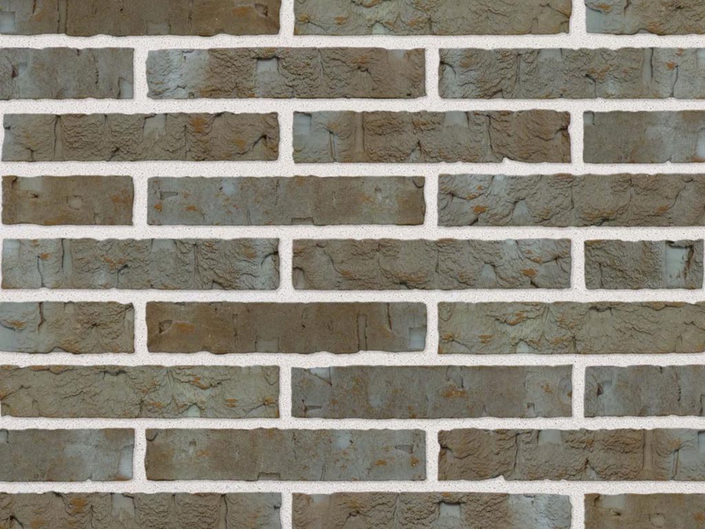 Close up of a wall of Lava Blue bricks