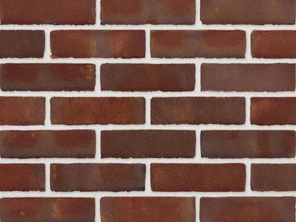 Close up of a wall of Monarch Red Multi Stock bricks