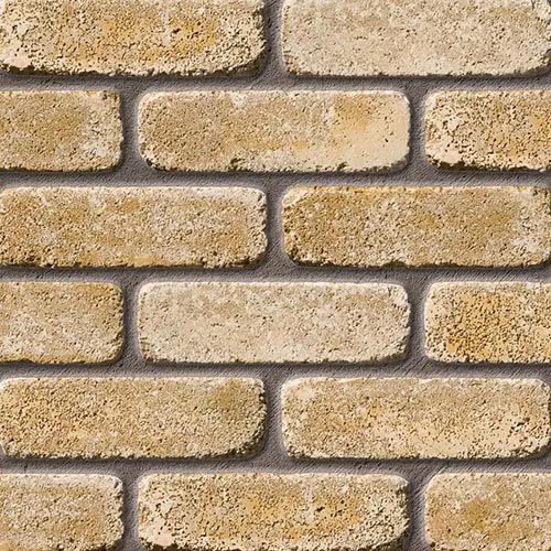 Close up of a wall of Woolwich Vintage bricks