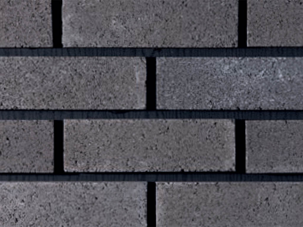 Close up of a wall of Steel Grey bricks