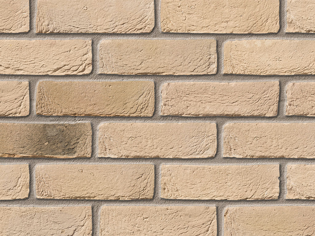 Close up of a wall of Amato Blend bricks