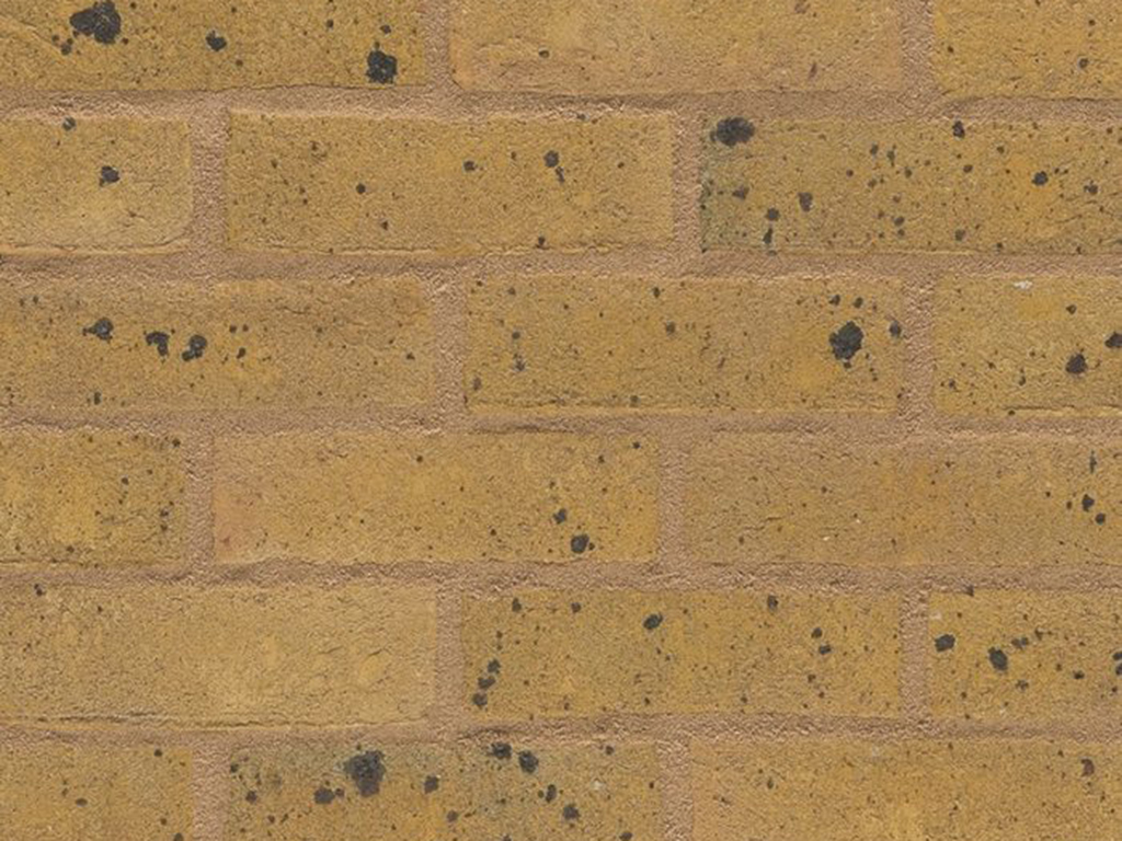Close up of a wall of Smeed Dean London Stock bricks
