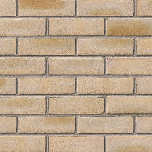 A wall of Leicester Multi Yellow bricks
