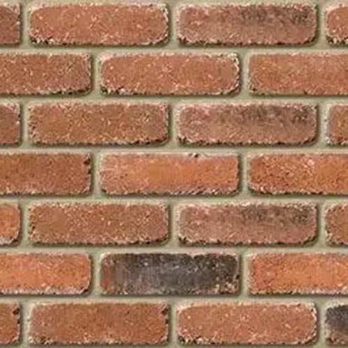 Close up of a wall of Hampton Vintage Stock bricks