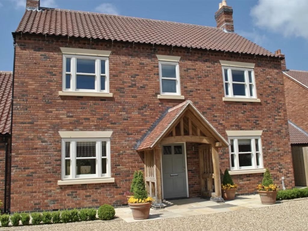 A house made from Clamp Antique Orange bricks