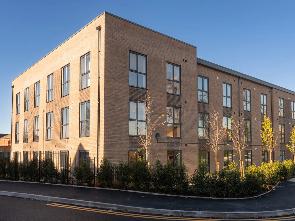 Residential flats built using Adlington Multi bricks