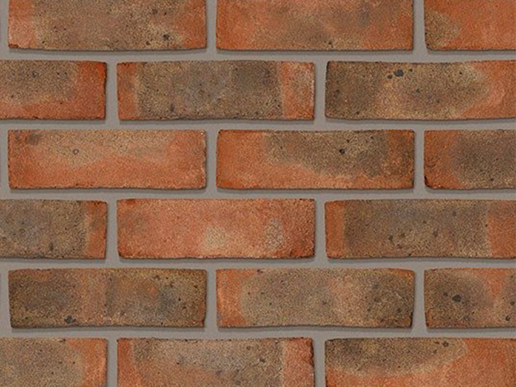 Close up of a wall of Maplehurst Light Multi Stock bricks