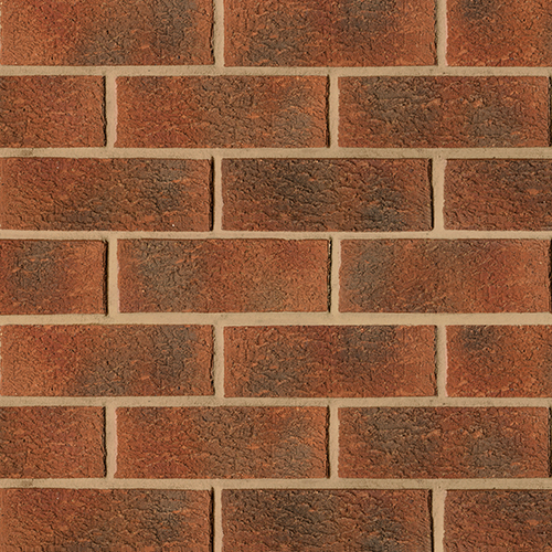 Close up of a wall of Kirkby Rustic bricks