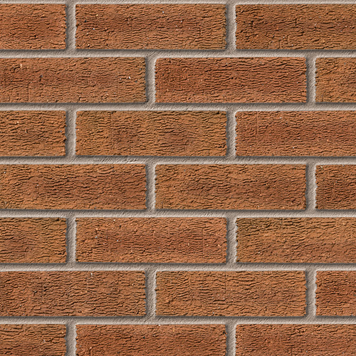 Close up of a wall of Staffordshire Multi Rustic 73mm bricks