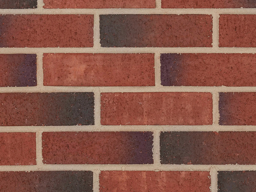 Close up of a wall of Kilmarnock Blend bricks