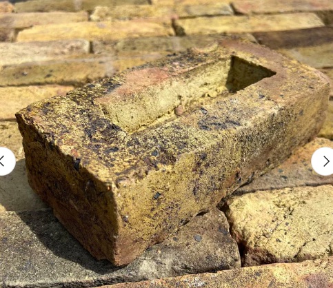 View of single brick of the chiswick yellow stock