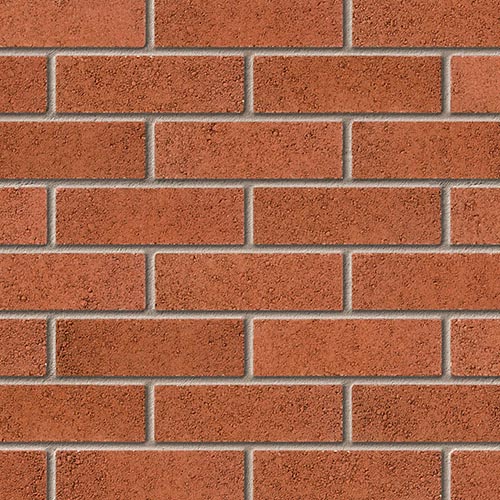 Close up of a wall of Epsom Red bricks