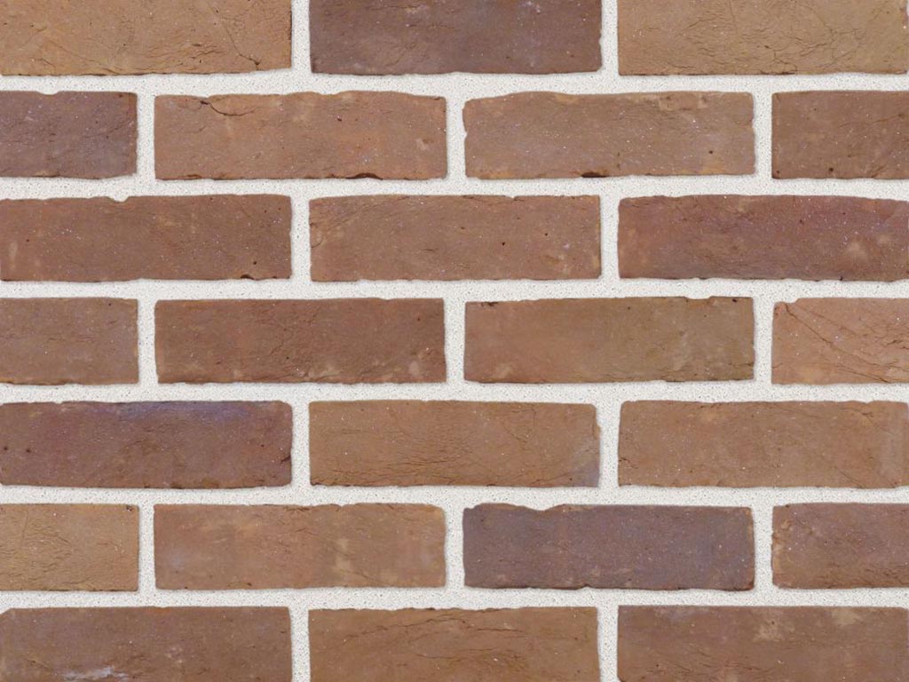 Close up of a wall of Perton Orange bricks