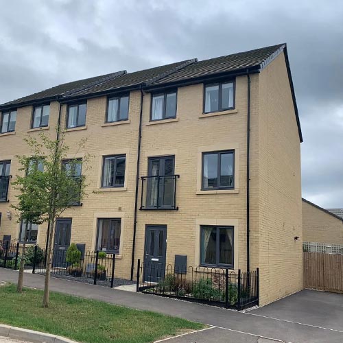 Residential properties built using Dolomite Cream bricks