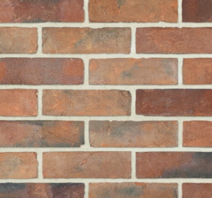 Close up image of a panel of brookland blends bricks
