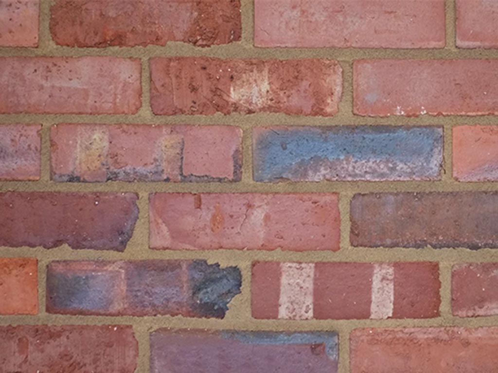 Close up of a wall of Victorian Docklands Blend bricks