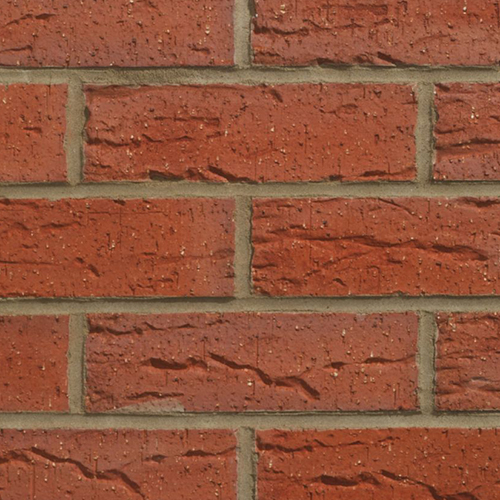 A wall of Tame Valley Red Mixture bricks