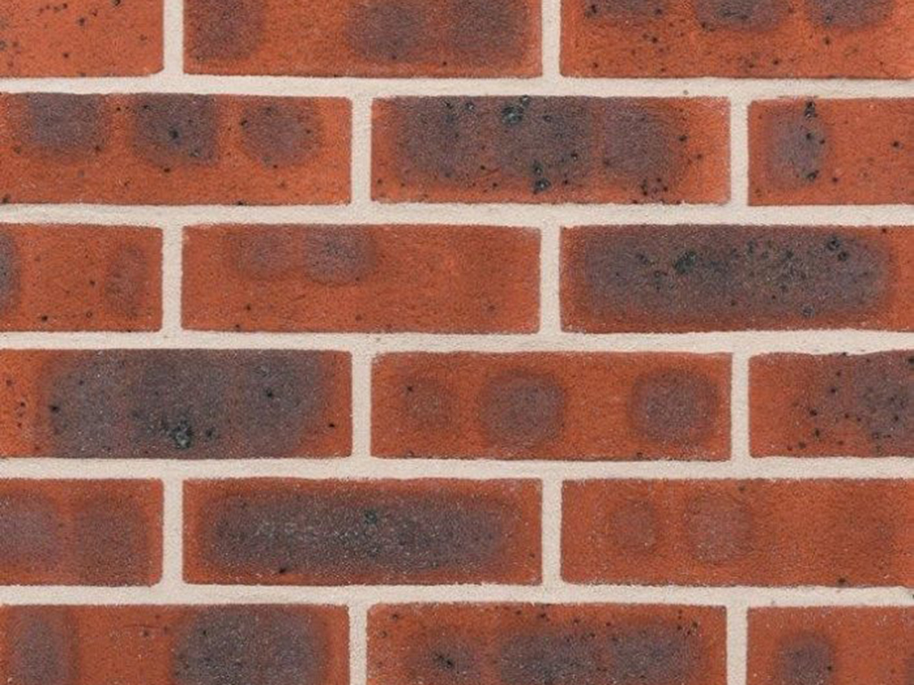 Close up of a wall of Kingsley Multi bricks