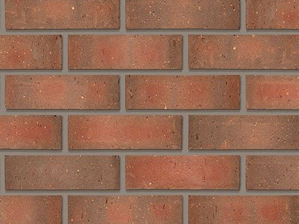 Close up of a wall of Pembridge Red bricks