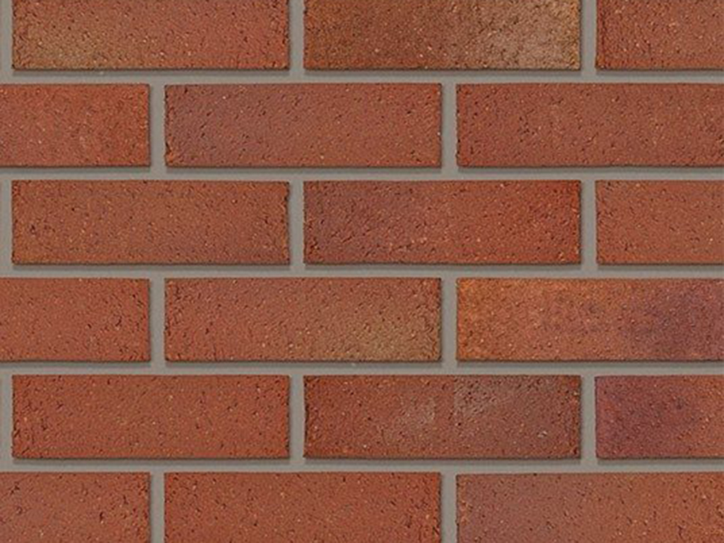 Close up of a wall of Crofters Medley bricks