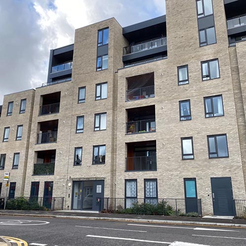 A commercial property built using Holbrook Multi bricks