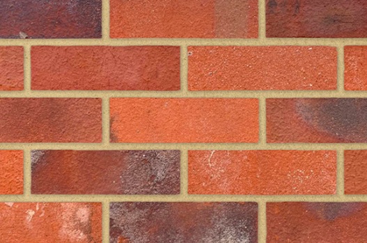 Close up of panel red multi brick