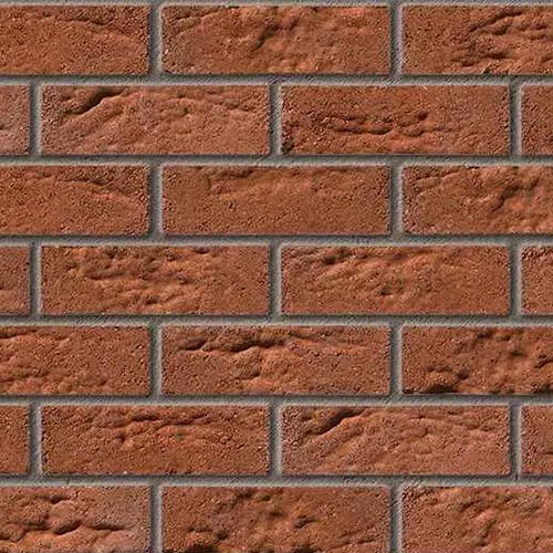 Close up of a wall of Lindon Haze bricks