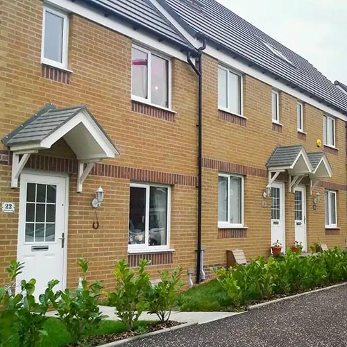Residential properties buit using Knaresborough Straw bricks