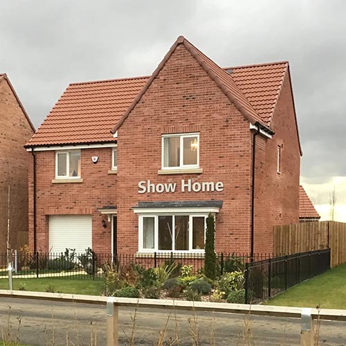 A property development show home built using Hampton Stock bricks