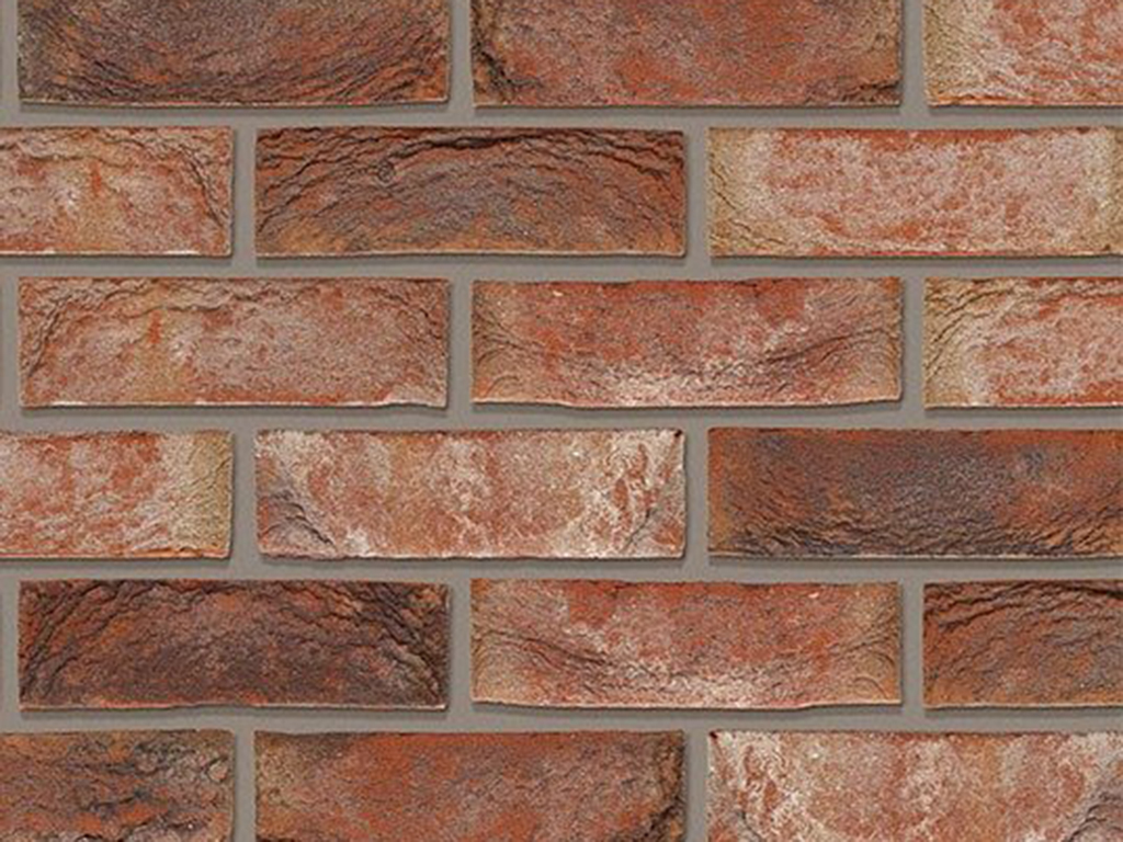 Close up of a wall of Heritage Blend bricks