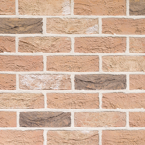 Close up of a wall of Grantchester Blend 50mm bricks