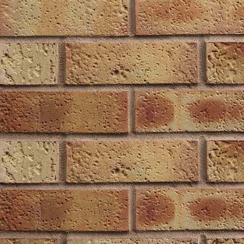 Close up of a wall of Autumn Tint bricks