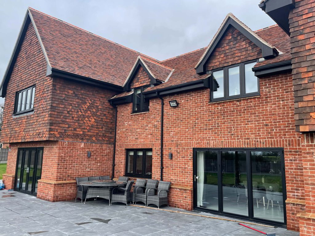 A house built using Old Dark Blend Handmade bricks