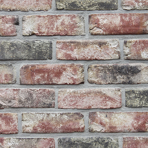 Close up of a wall of Olde Ludham Multi bricks
