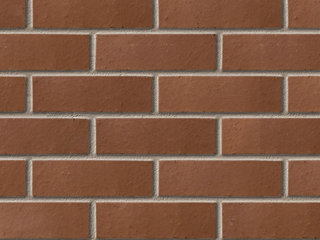 Close up of a wall of Aldridge Smooth Red bricks
