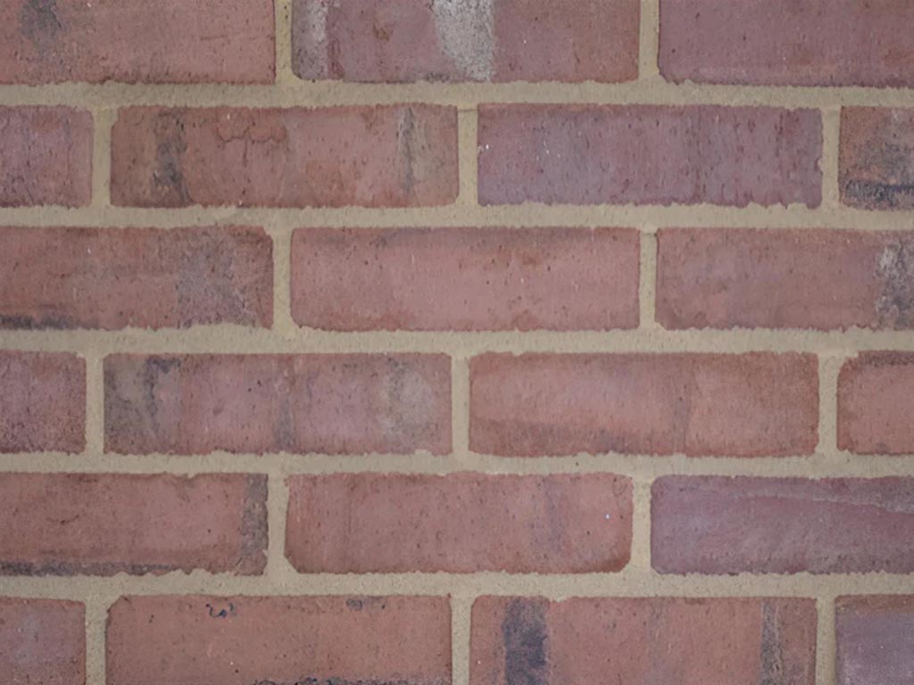 Close up of a wall of Victorian Handbridge Multi bricks