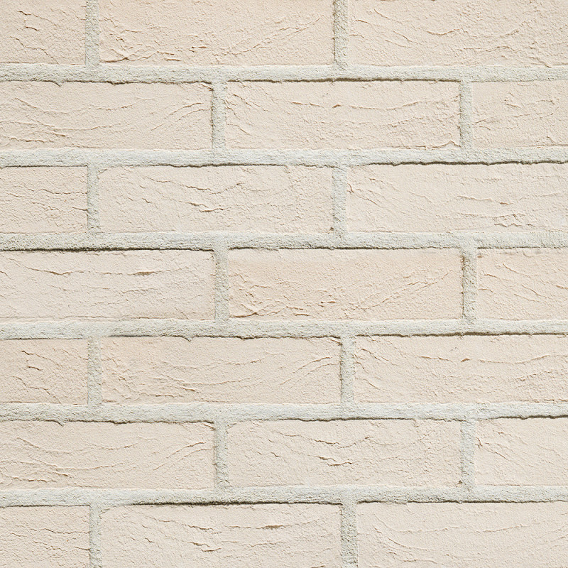 A wall of Nelissen White 15mm brick slips