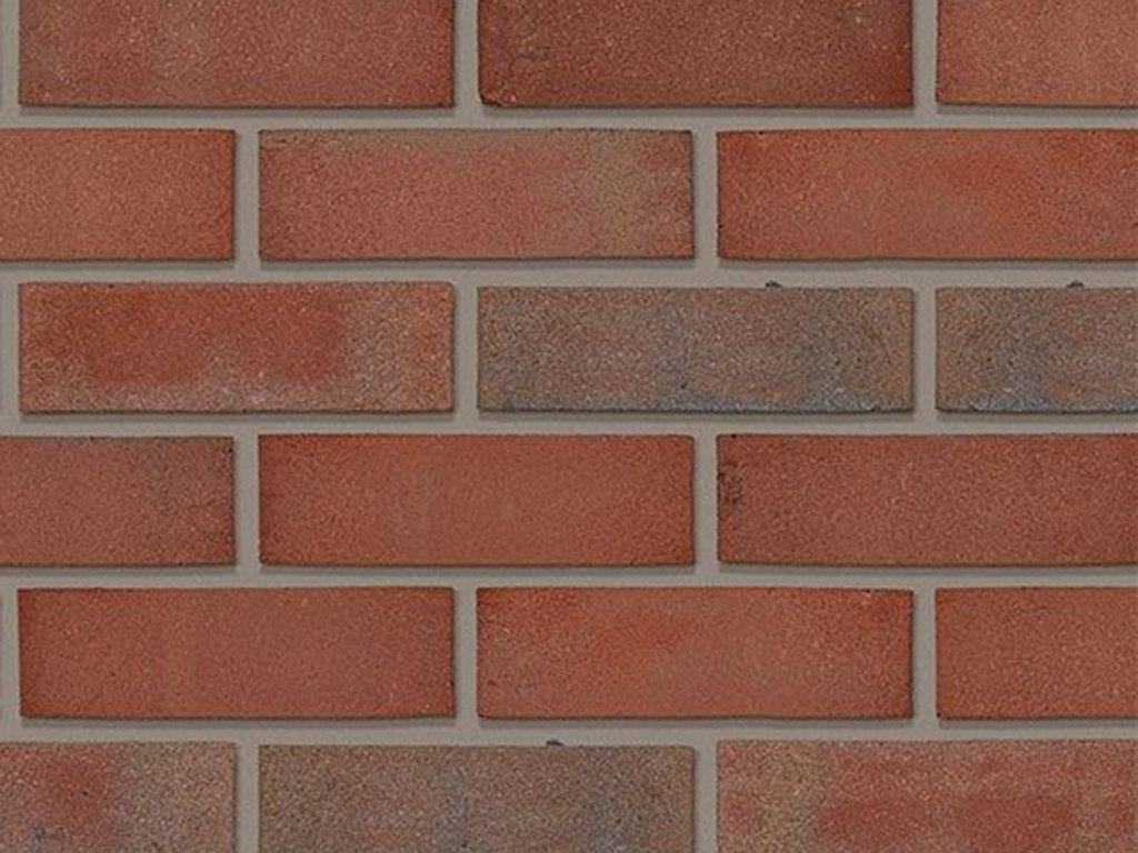 Close up of a wall of Old Eccleston Blend bricks
