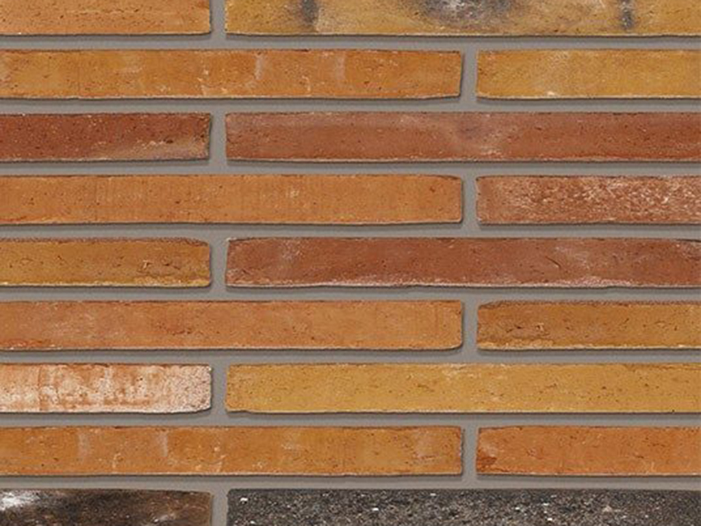 Close up of a wall of Roman Prisma bricks