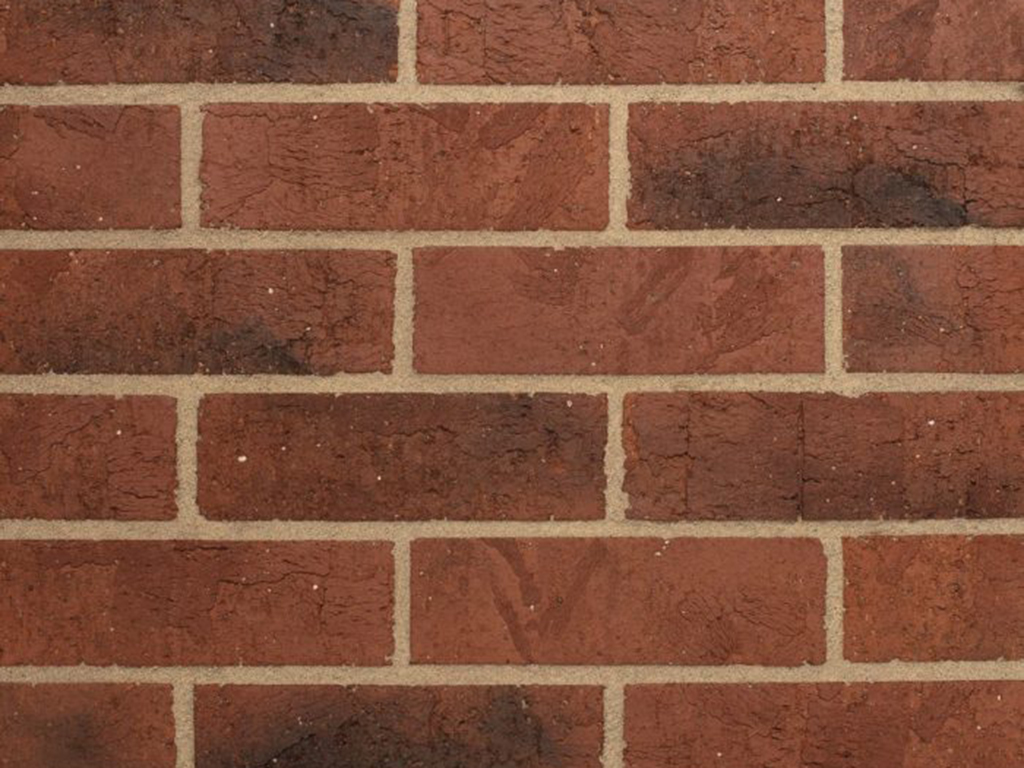 Close up of a wall of Oakwood Multi bricks