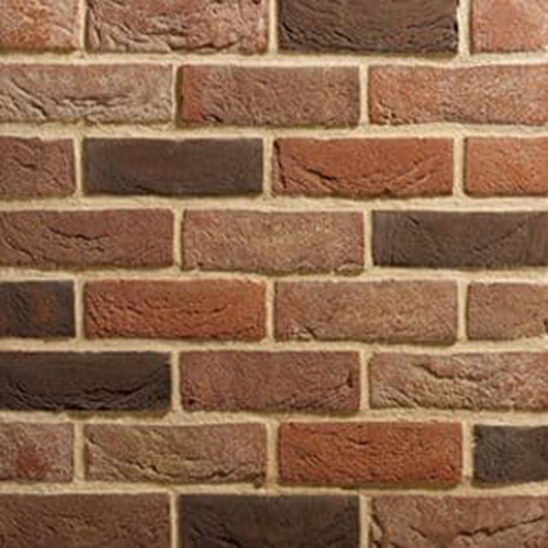 Close up of a wall of Kelburn Blend bricks