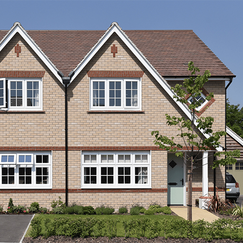 Residential property built using Leicester Multi Cream bricks