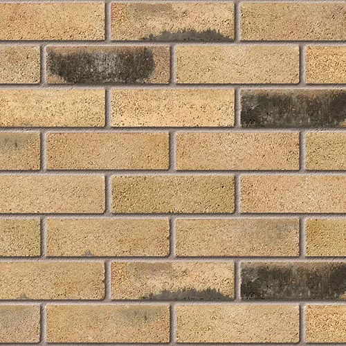 Close up of a wall of Kensington Stock bricks