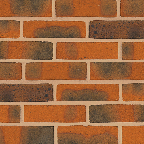 Close up of a wall of Hampshire Stock Cobham Blend bricks
