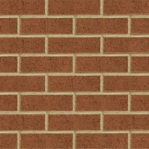 A wall of Harthill Red bricks